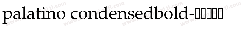 palatino condensedbold字体转换